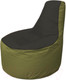 Миниатюра изображения товара Бескаркасное кресло Flagman Трон Т1.1-2410 (черный/оливковый)