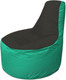 Миниатюра изображения товара Бескаркасное кресло Flagman Трон Т1.1-2412 (черный/бирюзовый)