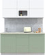 Миниатюра изображения товара Кухонный гарнитур Интерлиния Мила Матте 1.7 А (белый/мята/опал светлый)