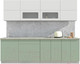 Миниатюра изображения товара Кухонный гарнитур Интерлиния Мила Матте 2.6 А (белый/мята/опал светлый)