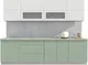 Миниатюра изображения товара Кухонный гарнитур Interline Мила Матте 2.8 А (белый/мята/опал светлый)