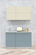 Миниатюра изображения товара Кухонный гарнитур Интерлиния Мила Матте 1.3 А (слоновая кость/океан/опал светлый)