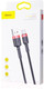 Миниатюра изображения товара Кабель Baseus Cafule USB2.0 AM - Type-C 3А / CATKLF-B91 (1м, красный/черный)