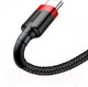 Миниатюра изображения товара Кабель Baseus Cafule USB2.0 AM - Type-C 3А / CATKLF-B91 (1м, красный/черный)