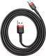 Миниатюра изображения товара Кабель Baseus Cafule USB2.0 AM - Type-C 3А / CATKLF-B91 (1м, красный/черный)