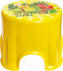Миниатюра изображения товара Табурет-подставка Эльфпласт Пенек с рисунком / EP163 (желтый)