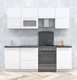 Миниатюра изображения товара Кухонный гарнитур Интерлиния Мила Матте 2.2 Б (белый/белый/кастилло темный)