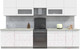 Миниатюра изображения товара Кухонный гарнитур Интерлиния Мила Матте 3.4 Б (белый/белый/опал светлый)