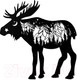 Миниатюра изображения товара Декор настенный Arthata Лось 60x60-B / 127-1 (черный)