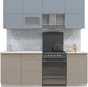 Миниатюра изображения товара Кухонный гарнитур Интерлиния Мила Матте 2.1 Б (океан/луна/травертин серый)