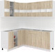 Миниатюра изображения товара Кухонный гарнитур Кортекс-мебель Корнелия Экстра 1.5x2.0 без столешницы (дуб сонома)