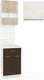 Миниатюра изображения товара Комплект кухонных модулей Кортекс-мебель Корнелия Экстра 50р1ш2д (дуб сонома/венге/королевский опал)