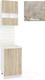 Миниатюра изображения товара Комплект кухонных модулей Кортекс-мебель Корнелия Экстра 50р2д (дуб сонома/марсель)