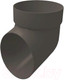 Миниатюра изображения товара Колено трубы водосточной Grand Line ПВХ сливное RAL 7024 (графит)