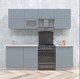 Миниатюра изображения товара Кухонный гарнитур Интерлиния Мила Матте 2.3 Б (океан/океан/травертин серый)
