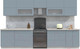 Миниатюра изображения товара Кухонный гарнитур Интерлиния Мила Матте 3.4 Б (океан/океан/травертин серый)