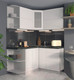 Миниатюра изображения товара Кухонный гарнитур Интерлиния Мила Матте 1.5x1.4 А левая (белый/белый/кастилло тёмный)
