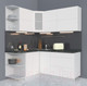 Миниатюра изображения товара Кухонный гарнитур Интерлиния Мила Матте 1.5x1.8 А левая (белый/белый/кастилло тёмный)