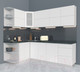 Миниатюра изображения товара Кухонный гарнитур Интерлиния Мила Матте 1.5x2.4 А левая (белый/белый/кастилло темный)