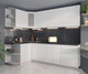 Миниатюра изображения товара Кухонный гарнитур Интерлиния Мила Матте 1.5x2.5 А левая (белый/белый/кастилло темный)