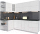 Миниатюра изображения товара Кухонный гарнитур Интерлиния Мила Матте 1.5x2.5 А левая (белый/белый/кастилло темный)