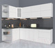 Миниатюра изображения товара Кухонный гарнитур Интерлиния Мила Матте 1.5x2.5 А левая (белый/белый/кастилло темный)