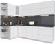 Миниатюра изображения товара Кухонный гарнитур Интерлиния Мила Матте 1.5x2.7 А левая (белый/белый/кастилло темный)