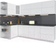 Миниатюра изображения товара Кухонный гарнитур Интерлиния Мила Матте 1.5x2.8 А левая (белый/белый/кастилло темный)