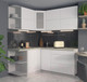 Миниатюра изображения товара Кухонный гарнитур Интерлиния Мила Матте 1.5x1.8 А левая (белый/белый/опал светлый)