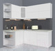 Миниатюра изображения товара Кухонный гарнитур Интерлиния Мила Матте 1.5x2.0 А левая (белый/белый/опал светлый)