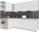 Миниатюра изображения товара Кухонный гарнитур Интерлиния Мила Матте 1.5x2.5 А левая (белый/белый/опал светлый)