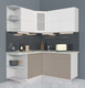 Миниатюра изображения товара Кухонный гарнитур Интерлиния Мила Матте 1.5x1.6 А левая (белый/луна/опал светлый)