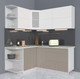 Миниатюра изображения товара Кухонный гарнитур Интерлиния Мила Матте 1.5x1.8 А левая (белый/луна/опал светлый)