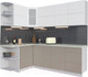 Миниатюра изображения товара Кухонный гарнитур Интерлиния Мила Матте 1.5x2.3 А левая (белый/луна/опал светлый)