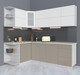 Миниатюра изображения товара Кухонный гарнитур Интерлиния Мила Матте 1.5x2.3 А левая (белый/луна/опал светлый)