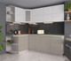 Миниатюра изображения товара Кухонный гарнитур Интерлиния Мила Матте 1.5x2.3 А левая (белый/луна/опал светлый)