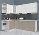 Миниатюра изображения товара Кухонный гарнитур Интерлиния Мила Матте 1.5x2.4 А левая (белый/луна/опал светлый)