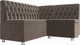 Миниатюра изображения товара Уголок кухонный мягкий Лига Диванов Мирта 262 правый / 107590 (велюр, коричневый)