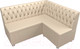 Миниатюра изображения товара Уголок кухонный мягкий Лига Диванов Мирта 262 правый / 107605 (экокожа, бежевый)