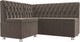 Миниатюра изображения товара Уголок кухонный мягкий Лига Диванов Мирта 262 левый / 107590 (велюр, коричневый)