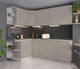 Миниатюра изображения товара Кухонный гарнитур Интерлиния Мила Матте 1.5x2.3 А левая (луна/луна/травертин серый)