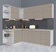 Миниатюра изображения товара Кухонный гарнитур Интерлиния Мила Матте 1.5x2.3 А левая (луна/луна/травертин серый)