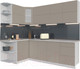 Миниатюра изображения товара Кухонный гарнитур Интерлиния Мила Матте 1.5x2.4 А левая (луна/луна/травертин серый)