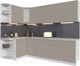 Миниатюра изображения товара Кухонный гарнитур Интерлиния Мила Матте 1.5x2.6 А левая (луна/луна/травертин серый)