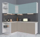 Миниатюра изображения товара Кухонный гарнитур Интерлиния Мила Матте 1.5x2.0 А левая (океан/луна/травертин серый)