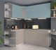 Миниатюра изображения товара Кухонный гарнитур Интерлиния Мила Матте 1.5x2.0 А левая (океан/луна/травертин серый)