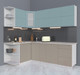 Миниатюра изображения товара Кухонный гарнитур Интерлиния Мила Матте 1.5x2.3 А левая (океан/луна/травертин серый)