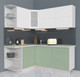 Миниатюра изображения товара Кухонный гарнитур Интерлиния Мила Матте 1.5x1.9 А левая (белый/мята/опал светлый)