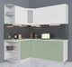 Миниатюра изображения товара Кухонный гарнитур Интерлиния Мила Матте 1.5x2.0 А левая (белый/мята/опал светлый)