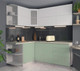 Миниатюра изображения товара Кухонный гарнитур Интерлиния Мила Матте 1.5x2.0 А левая (белый/мята/опал светлый)